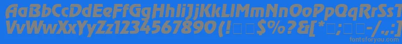 Agrev4-Schriftart – Graue Schriften auf blauem Hintergrund
