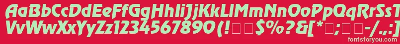 Agrev4 Font – Green Fonts on Red Background