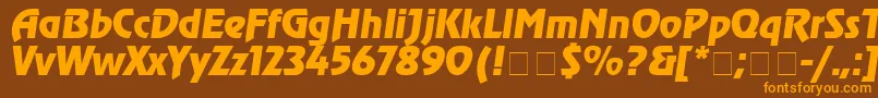Agrev4 Font – Orange Fonts on Brown Background