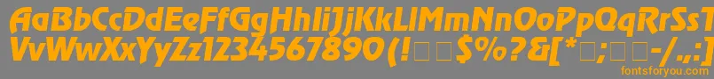 Agrev4-fontti – oranssit fontit harmaalla taustalla