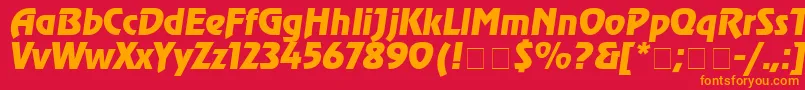 Agrev4 Font – Orange Fonts on Red Background