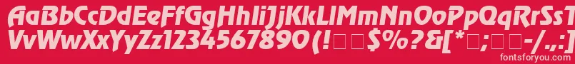 Agrev4 Font – Pink Fonts on Red Background