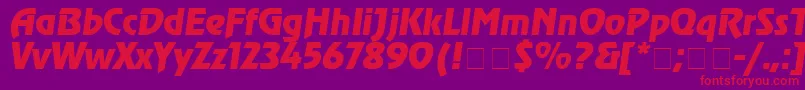 Agrev4 Font – Red Fonts on Purple Background