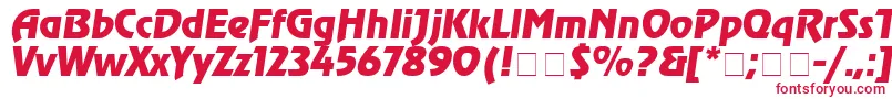 フォントAgrev4 – 白い背景に赤い文字