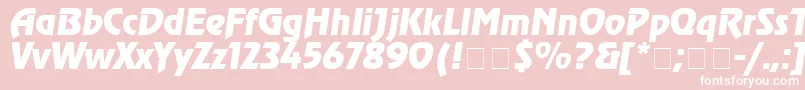 Agrev4 Font – White Fonts on Pink Background