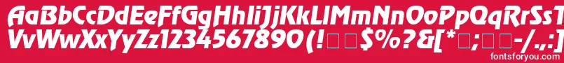 Agrev4 Font – White Fonts on Red Background