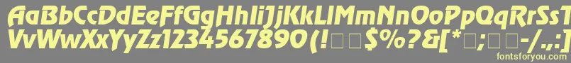 Agrev4-Schriftart – Gelbe Schriften auf grauem Hintergrund