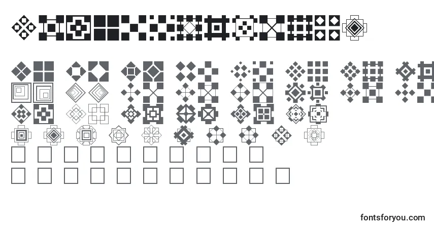 Czcionka Squarethings2 – alfabet, cyfry, specjalne znaki