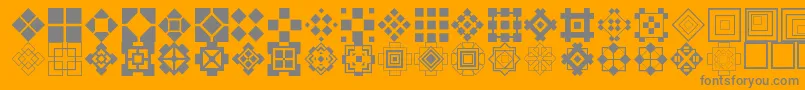 Więcej informacji o czcionce Squarethings2 Czcionka Squarethings2 – szare czcionki na pomarańczowym tle