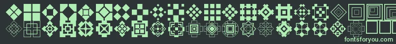 Squarethings2-Schriftart – Grüne Schriften auf schwarzem Hintergrund