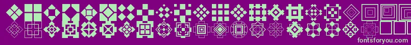 Police Squarethings2 – polices vertes sur fond violet