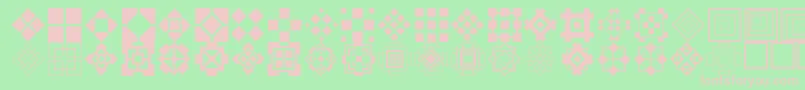 Squarethings2 Font – Pink Fonts on Green Background