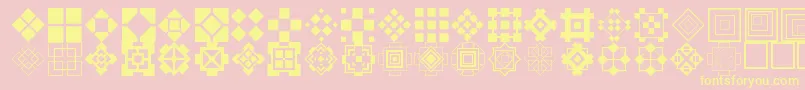 fuente Squarethings2 – Fuentes Amarillas Sobre Fondo Rosa