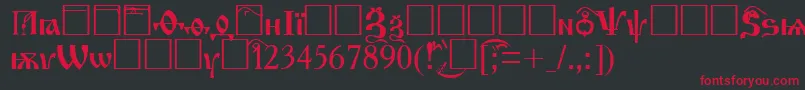 ChurchNewAi Font – Red Fonts on Black Background