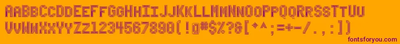 Bevelsadvocatemono Font – Purple Fonts on Orange Background