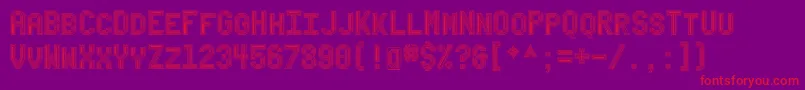 Bevelsadvocatemono Font – Red Fonts on Purple Background