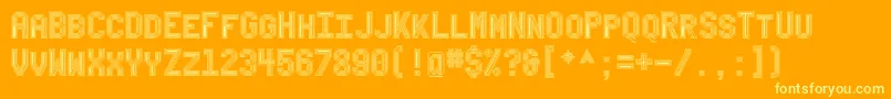 Bevelsadvocatemono Font – Yellow Fonts on Orange Background