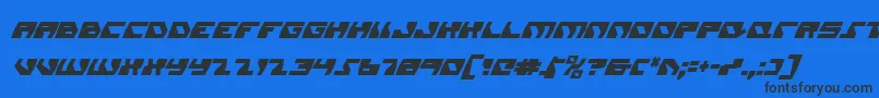 DaedalusCondensedItalic Font – Black Fonts on Blue Background