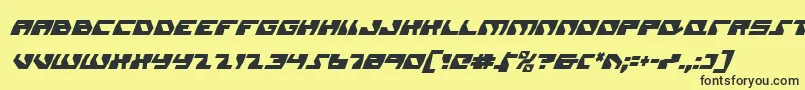 DaedalusCondensedItalic Font – Black Fonts on Yellow Background