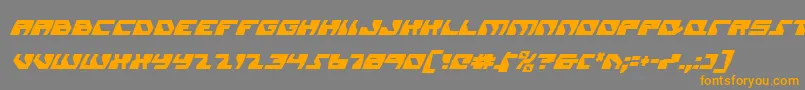 DaedalusCondensedItalic Font – Orange Fonts on Gray Background