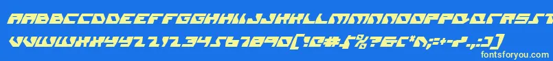 DaedalusCondensedItalic Font – Yellow Fonts on Blue Background