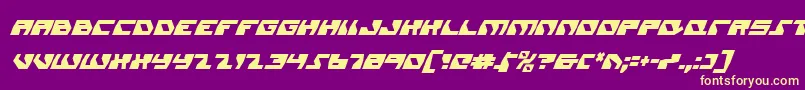 DaedalusCondensedItalic Font – Yellow Fonts on Purple Background