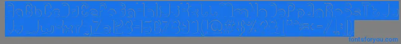 GitchgitchHollowInverse Font – Blue Fonts on Gray Background