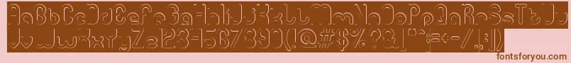 GitchgitchHollowInverse Font – Brown Fonts on Pink Background