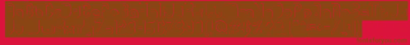 GitchgitchHollowInverse-fontti – ruskeat fontit punaisella taustalla