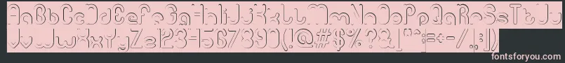 GitchgitchHollowInverse Font – Pink Fonts on Black Background