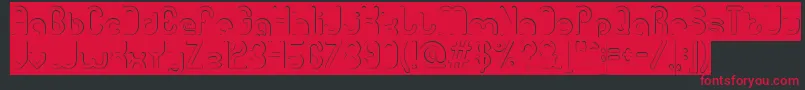 GitchgitchHollowInverse Font – Red Fonts on Black Background