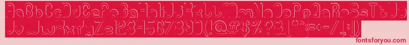 GitchgitchHollowInverse-Schriftart – Rote Schriften auf rosa Hintergrund