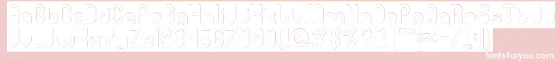 GitchgitchHollowInverse Font – White Fonts on Pink Background