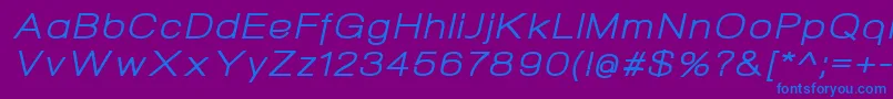 NeogramItalicextd Font – Blue Fonts on Purple Background