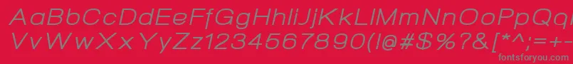 NeogramItalicextd Font – Gray Fonts on Red Background