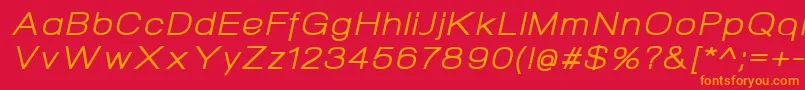 NeogramItalicextd Font – Orange Fonts on Red Background