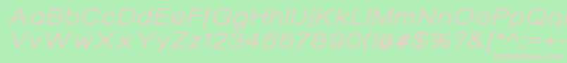 NeogramItalicextd Font – Pink Fonts on Green Background