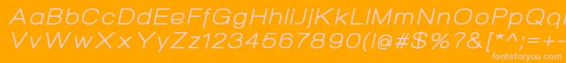 NeogramItalicextd Font – Pink Fonts on Orange Background