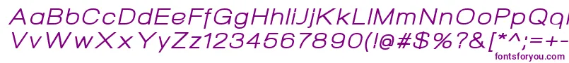 NeogramItalicextd Font – Purple Fonts on White Background