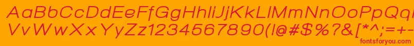 NeogramItalicextd Font – Red Fonts on Orange Background