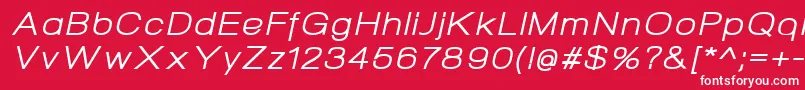 NeogramItalicextd Font – White Fonts on Red Background