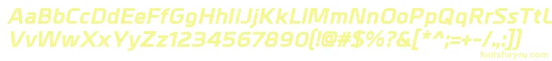 Шрифт MetrikExtrabolditalic – жёлтые шрифты