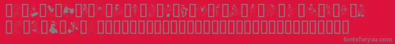 Dancer Font – Gray Fonts on Red Background