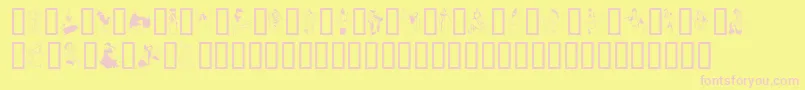 Dancer Font – Pink Fonts on Yellow Background