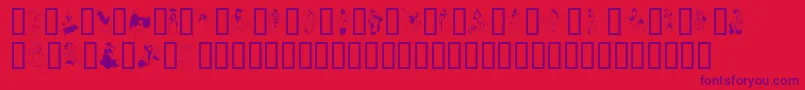 Dancer Font – Purple Fonts on Red Background
