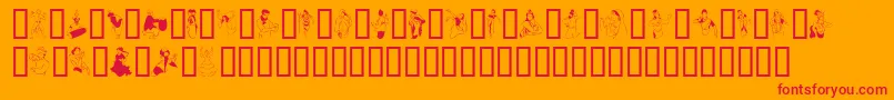Dancer Font – Red Fonts on Orange Background