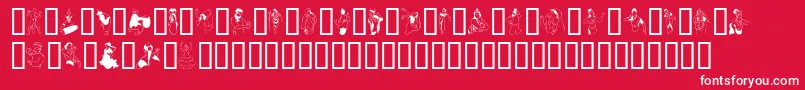 Dancer Font – White Fonts on Red Background