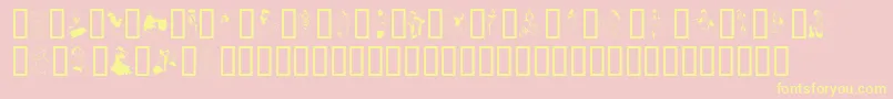 Dancer Font – Yellow Fonts on Pink Background