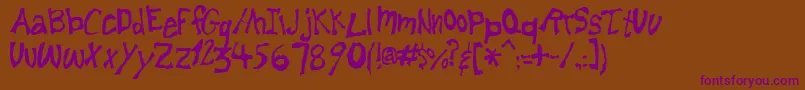 Lemonheads Font – Purple Fonts on Brown Background