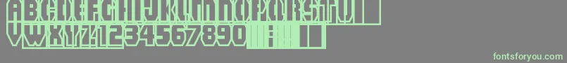 MadGrooveClean Font – Green Fonts on Gray Background